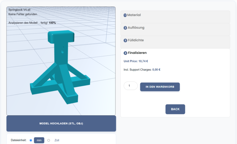 3D-Druckservice finale Übersicht