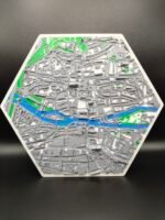 Personalisierte 3D Landkarte Hexagon - Einzigartige Wanddekoration – Bild 2