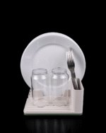 Kompaktes Geschirr Abtropfgestell- Platzspar-Wunder für Ihre Küche – Bild 2