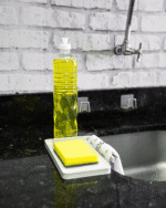 Smarter Spülbecken-Organizer mit 2 Ablagezonen & Lappenhalter – Bild 5