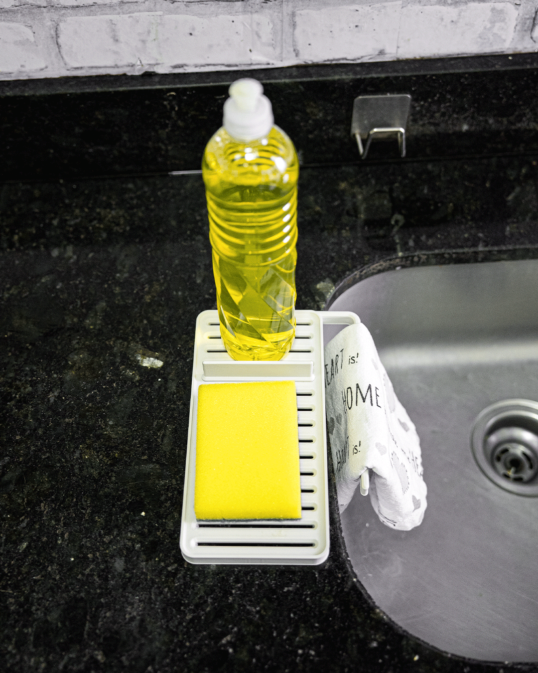 Sponge_Set3_1f563e3623 Smarter Spülbecken-Organizer mit 3 Ablagezonen & Lappenhalter